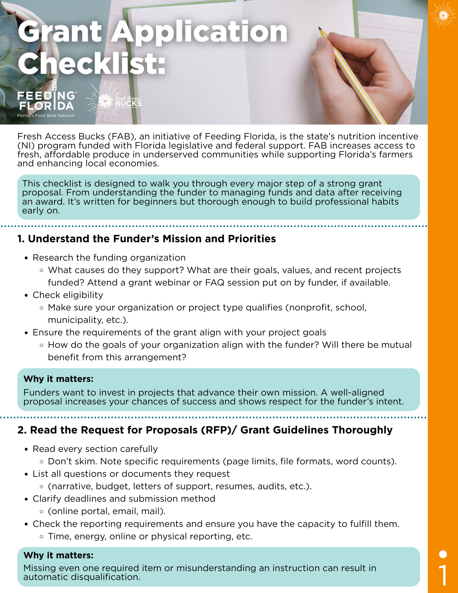 Grants Checklist.pdf Grant Application Checklist - Fresh Access Bucks