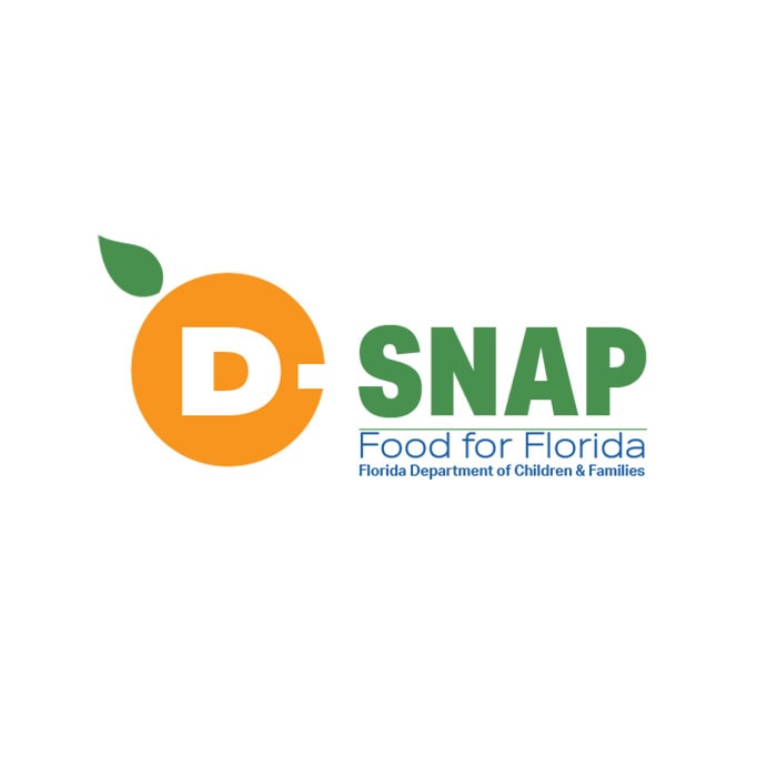 fab-florida-resource-d-snap D-SNAP Food for Florida logo with an orange icon and green text.